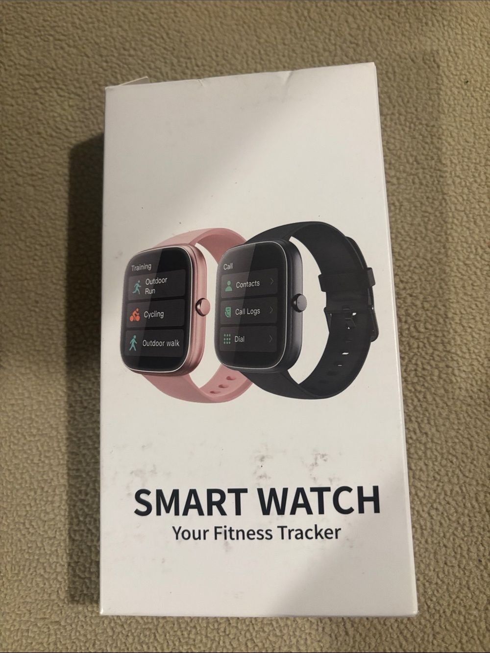 Smart Watch Fitness Tracker - Pink and Black Bands